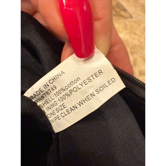 Daisy-Print Canvas & Faux Leather Backpack With Adjustable Straps & Buckle Closu - Picture 8 of 10